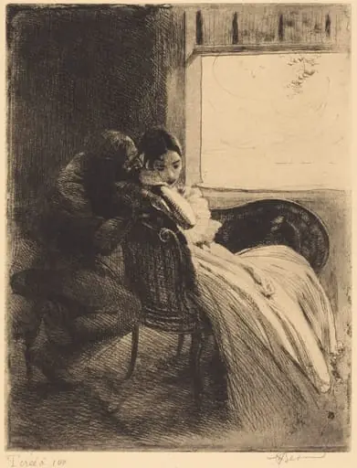 The Flirt (Le flirt), by Paul-Albert Besnard