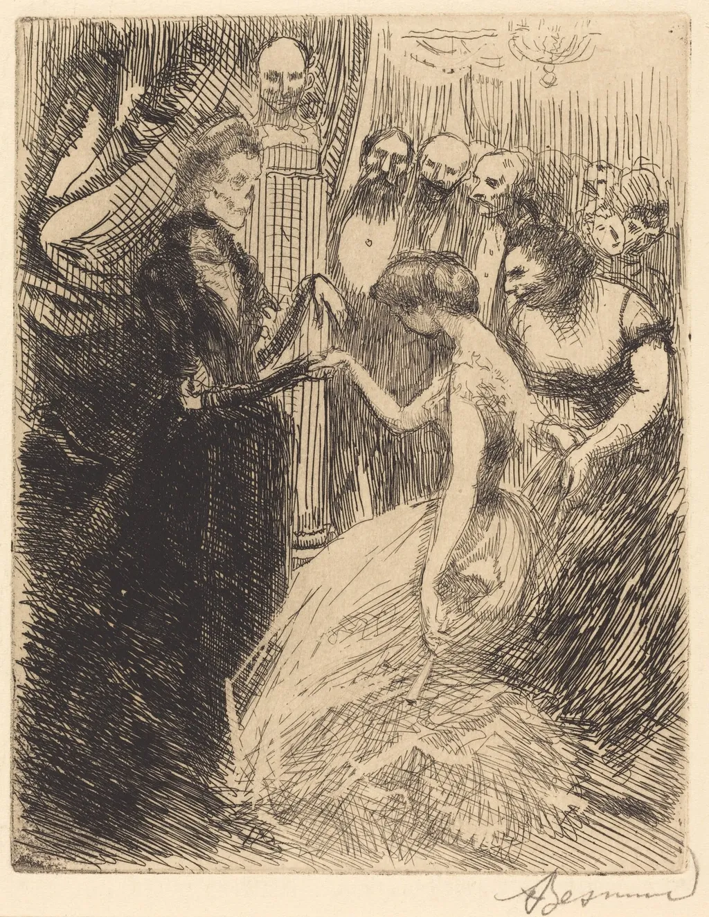 The Presentation (La présentation), by Paul-Albert Besnard, ink, 1900
