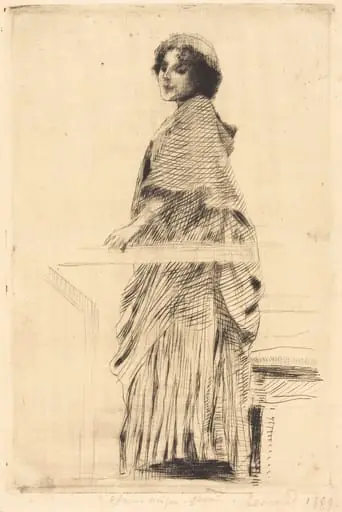 Woman in a Cape (La femme à la pèlerine), by Paul-Albert Besnard