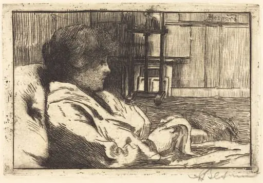 Woman Reading in the Studio (La Lecture dans l'atelier), by Paul-Albert Besnard
