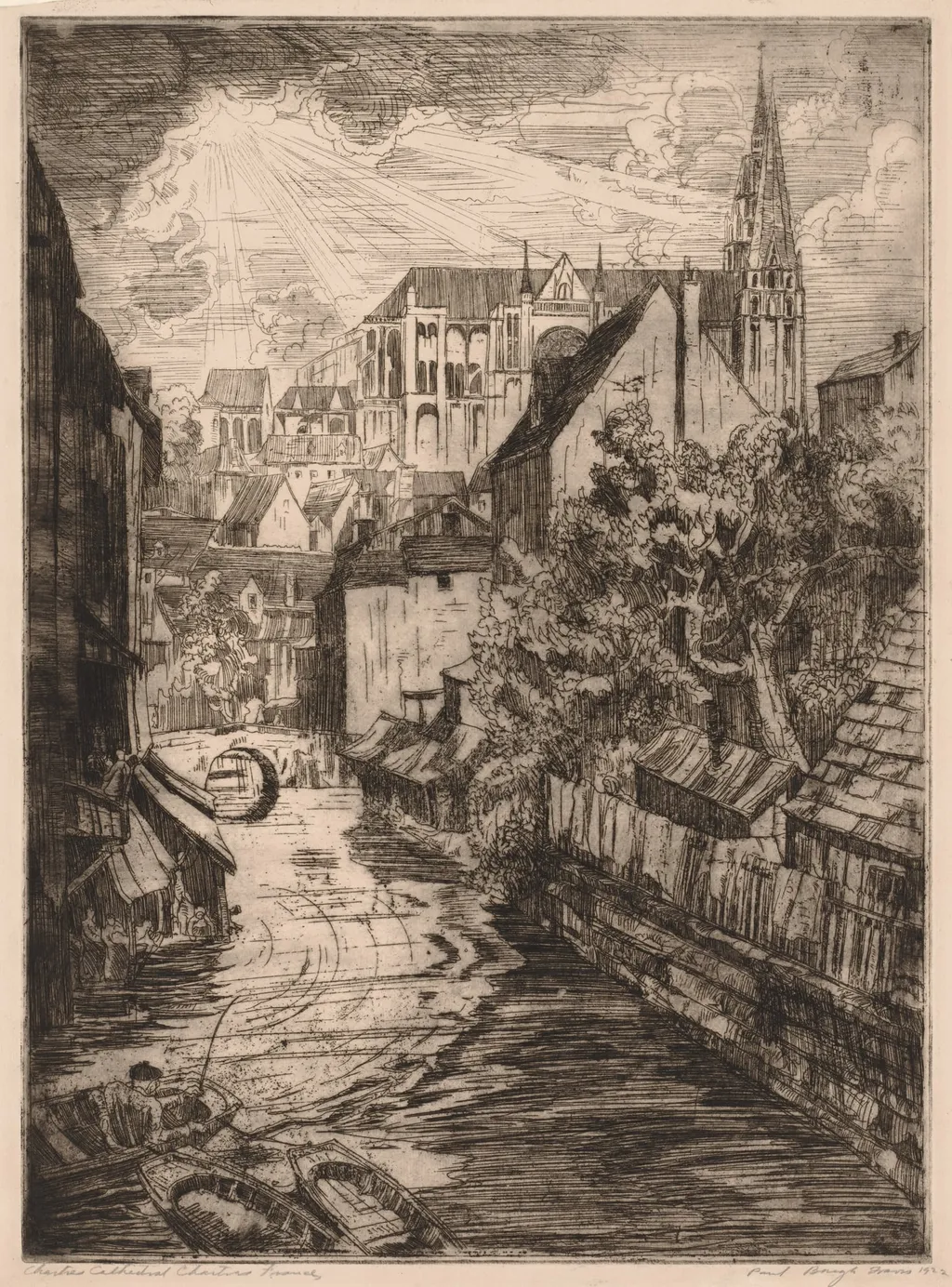 Chartres Cathedral, Chartres, France, by Paul B. Travis, 1922