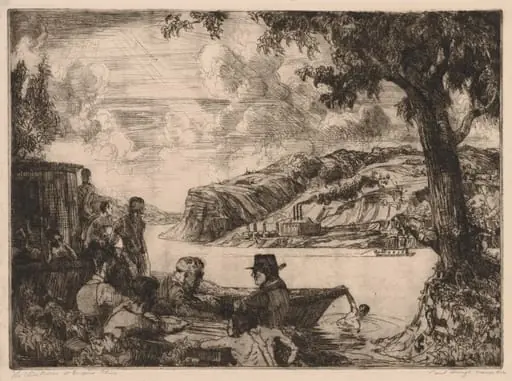 Ohio River at Empire, Ohio, by Paul B. Travis