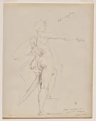 Study of Apollo for Marsyas (recto)