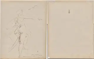 Study of Apollo for Marsyas (recto); Face in Profile (verso)