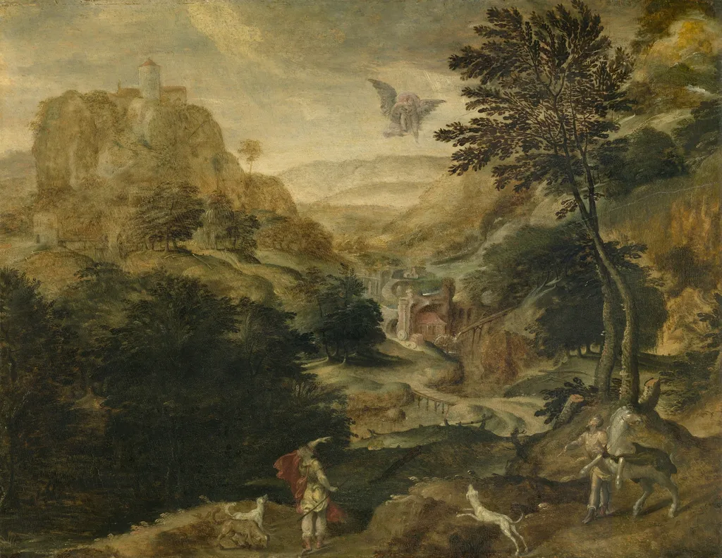 Abduction of Ganymedes, by Paul Bril, oil