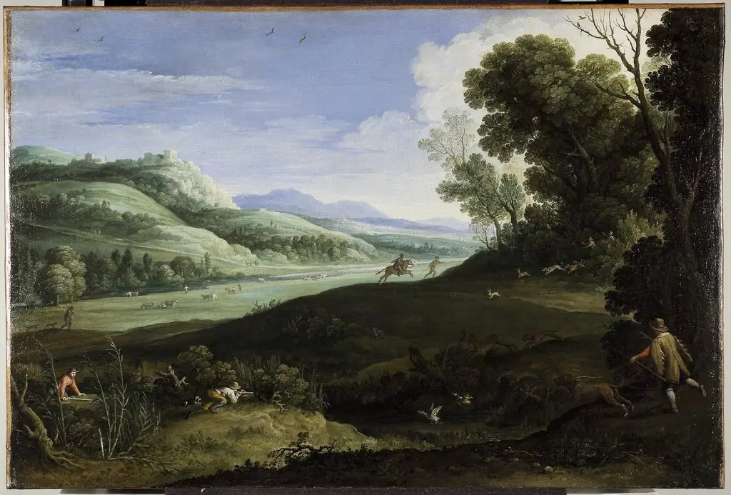 Landscape with Hunters, by Paul Bril