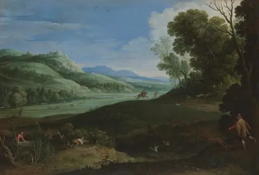 Landscape with Hunters, by Paul Bril