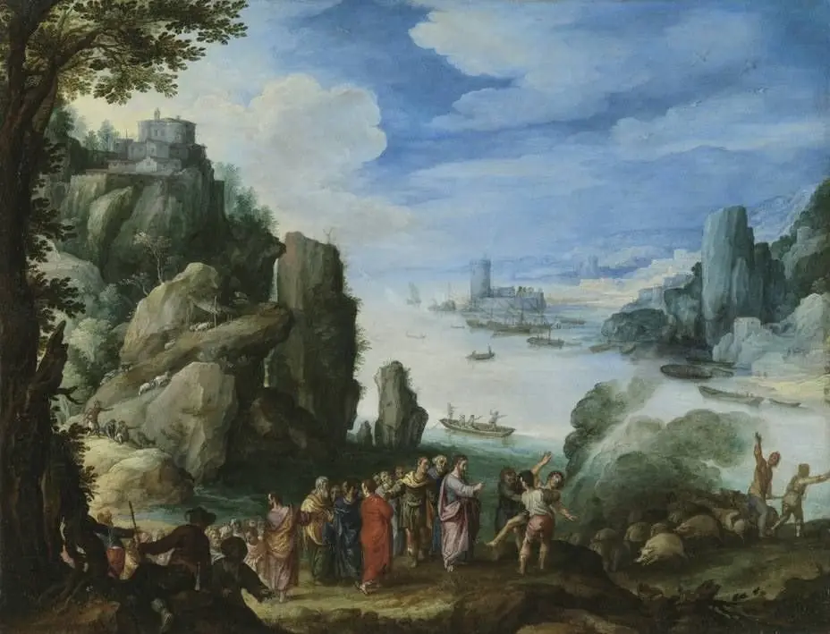 Landscape with the Exorcism of the Gerasene demoniac, by Paul Bril