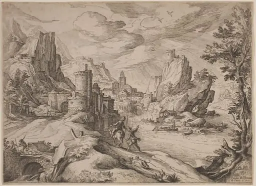 River Landscape with Travelers, by Paul Bril