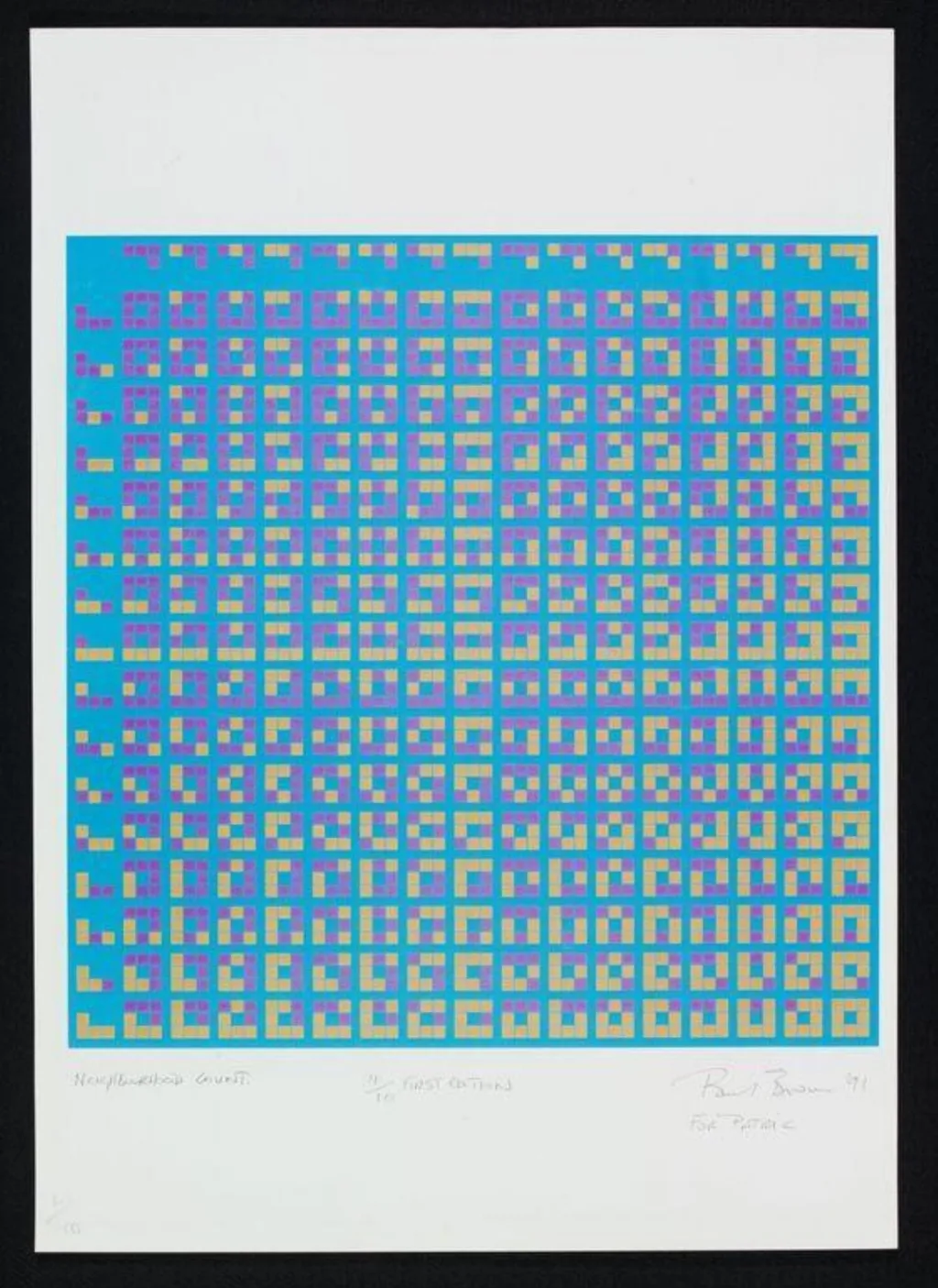 Neighbourhood Count, by Paul Brown, 1991