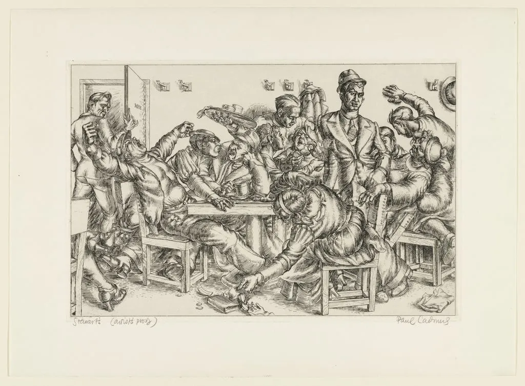 Untitled, by Paul Cadmus, ink, 1934