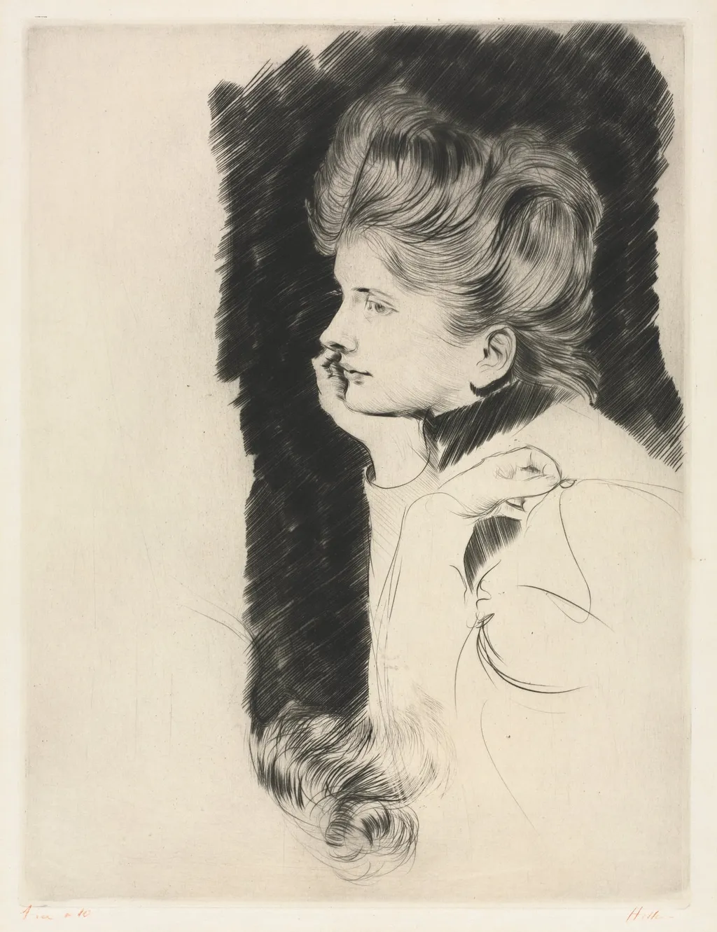 Head of a Woman, by Paul César Helleu, 1900