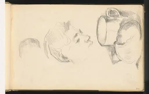 A Head, a Cup, and a Bread Roll, by Paul Cezanne