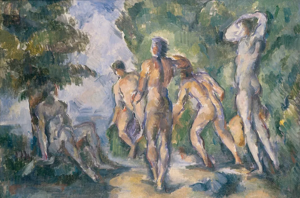 Baigneurs (Bathers), by Paul Cezanne, oil, 1896