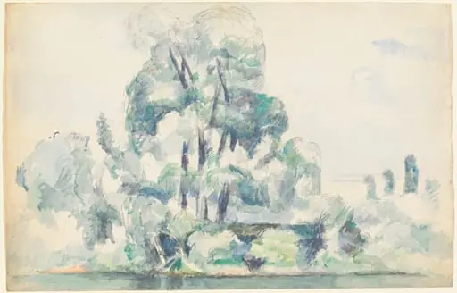 Banks of the Seine at Médan, by Paul Cezanne