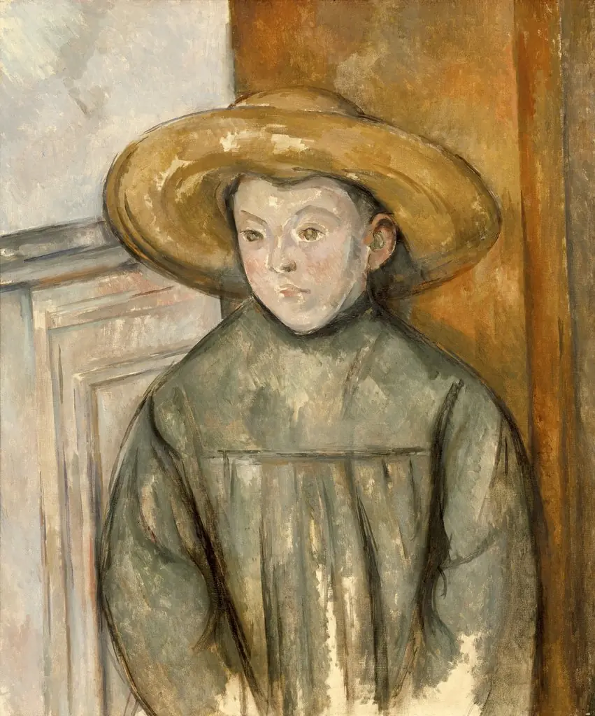Boy With a Straw Hat, by Paul Cezanne