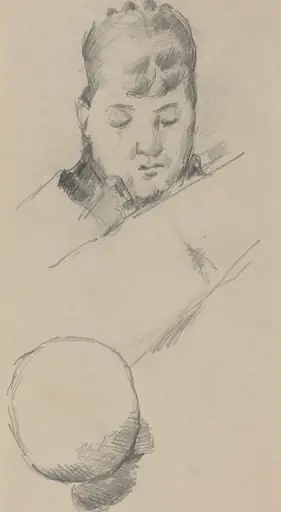 Bust of Madame Cezanne [verso], by Paul Cezanne