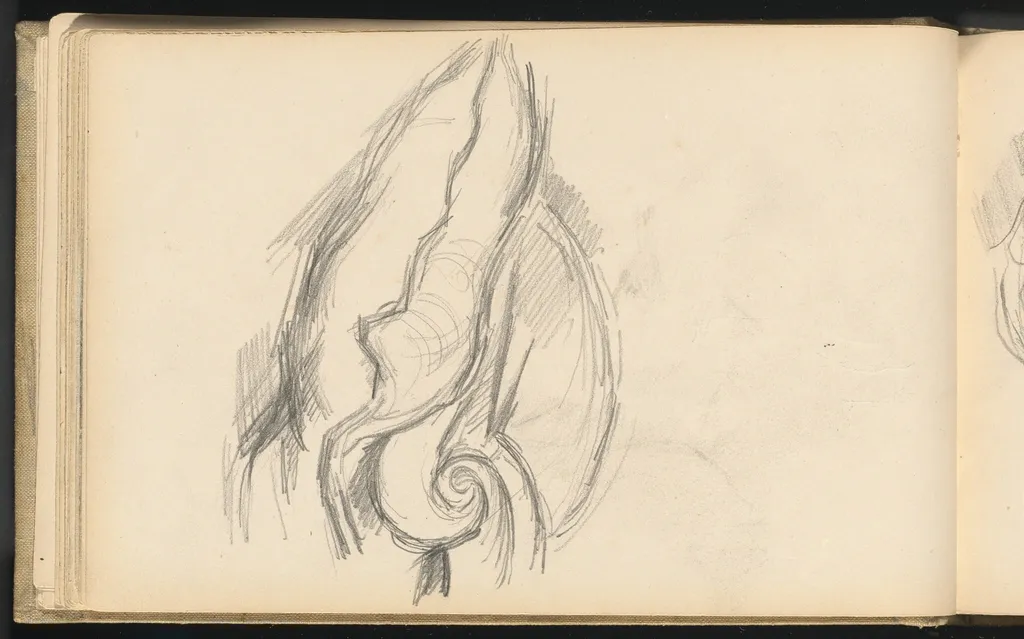 Cushion of an Armchair, by Paul Cezanne, graphite, 1888