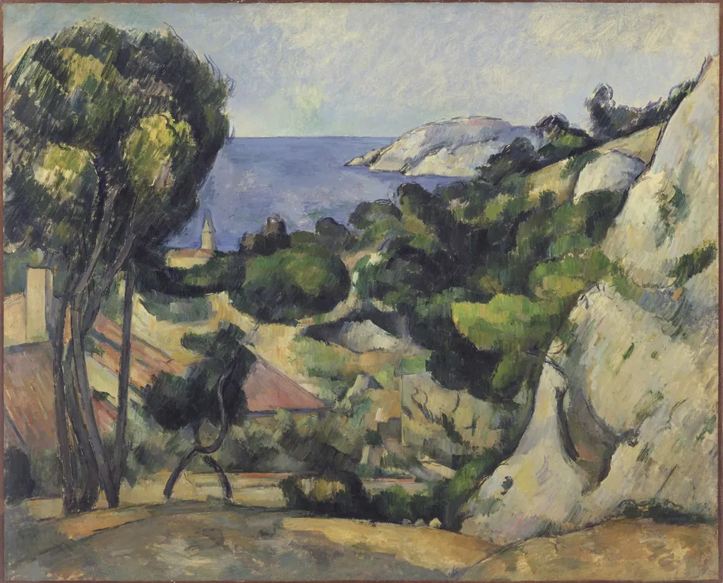 Estaque, by Paul Cezanne, oil, 1890