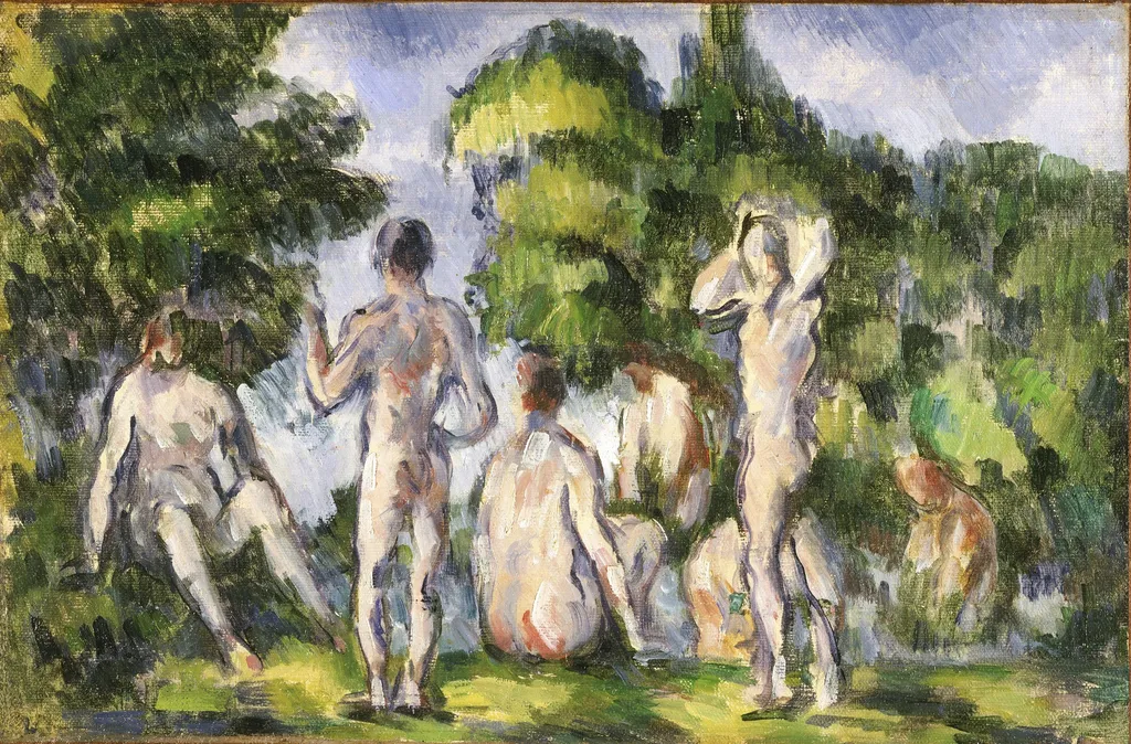 Group of Bathers, by Paul Cezanne, oil, 1898
