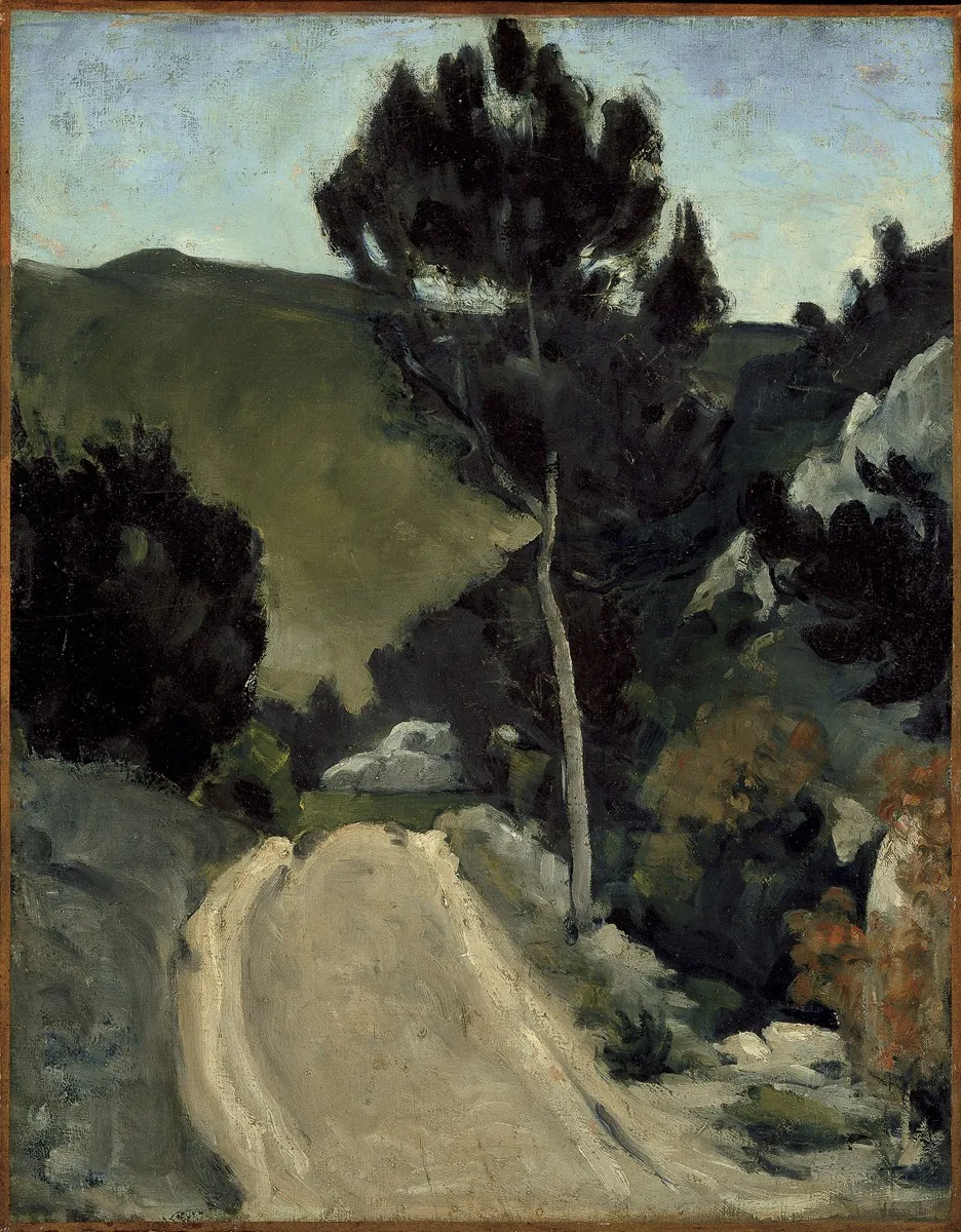 La route tournante en Provence, by Paul Cezanne, oil, 1866