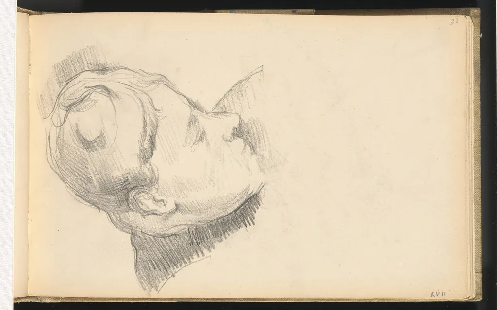 Madame Cezanne with her Head Lowered, by Paul Cezanne, graphite, 1894