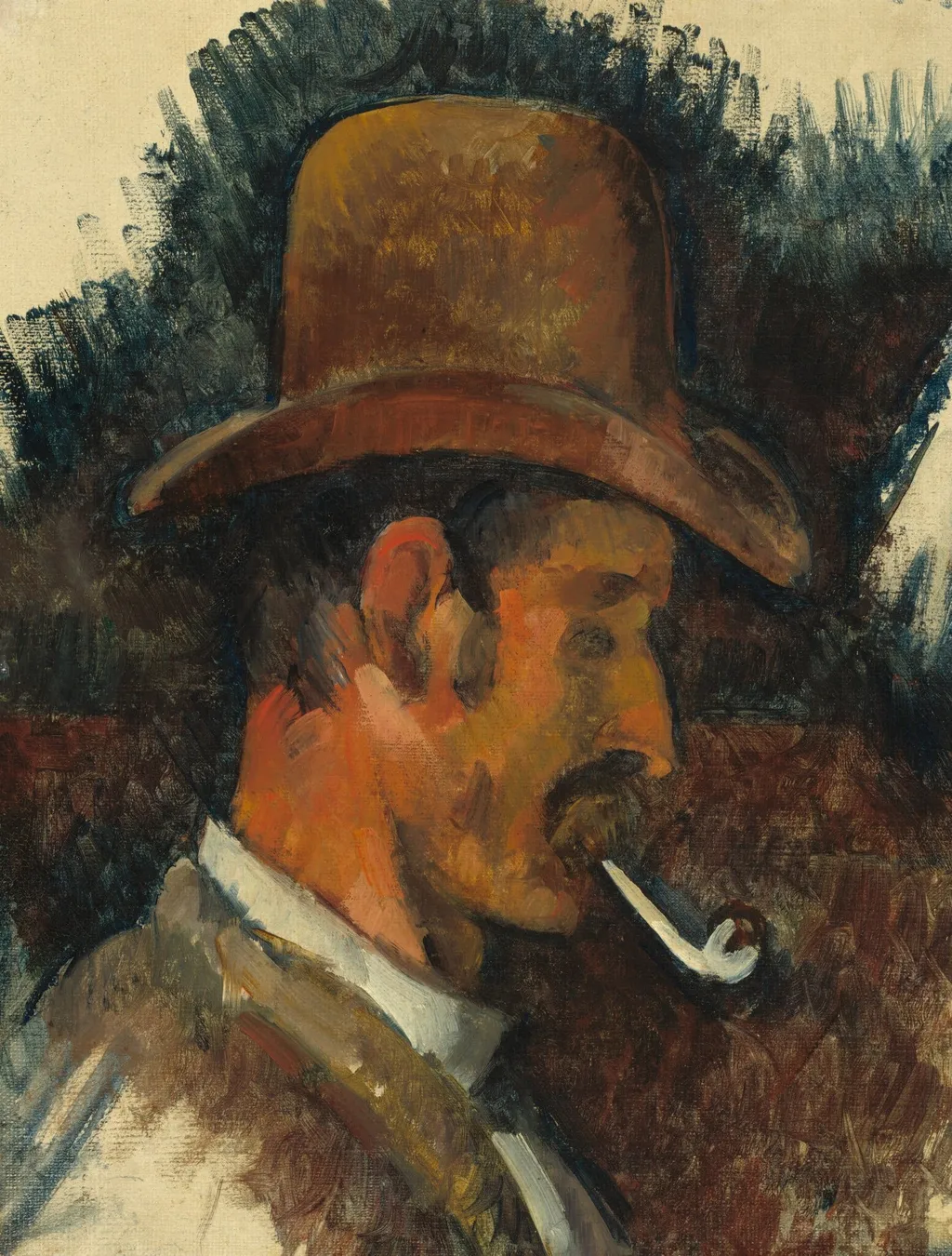 Man with Pipe, by Paul Cézanne, oil, 1894