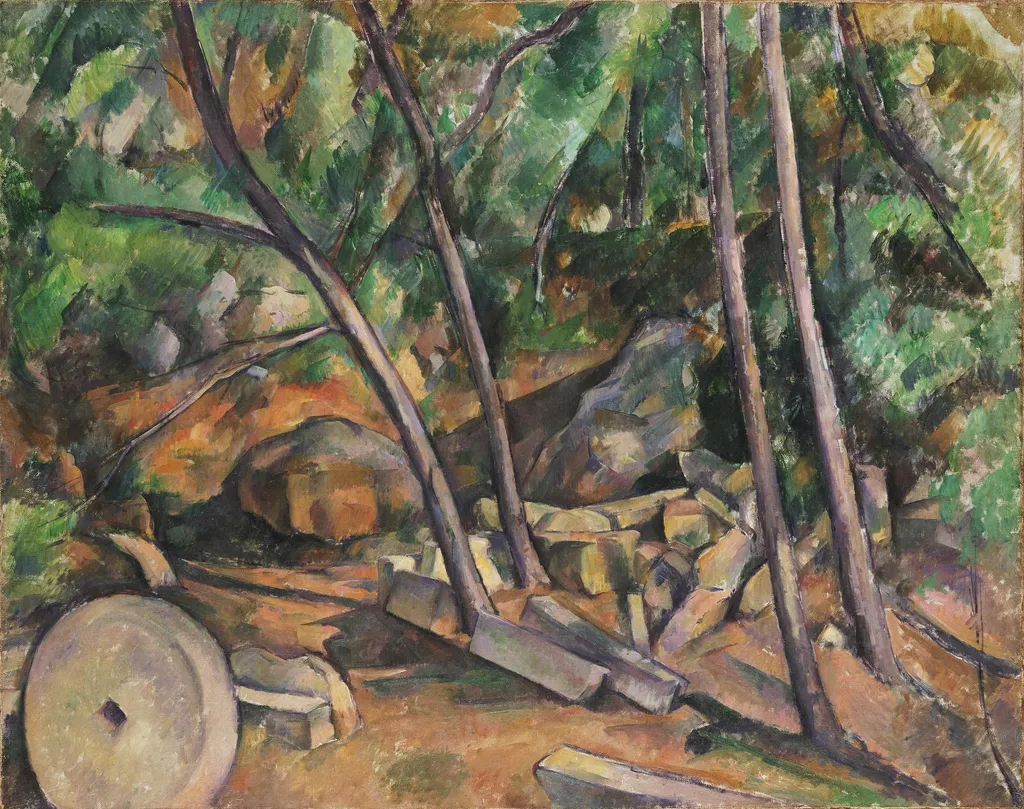 Millstone in the Park of the Château Noir, by Paul Cezanne, oil, 1900