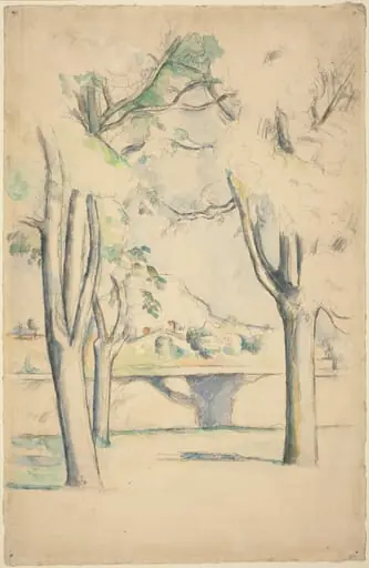 Mont Sainte-Victoire Seen beyond the Wall of the Jas de Bouffan, by Paul Cezanne