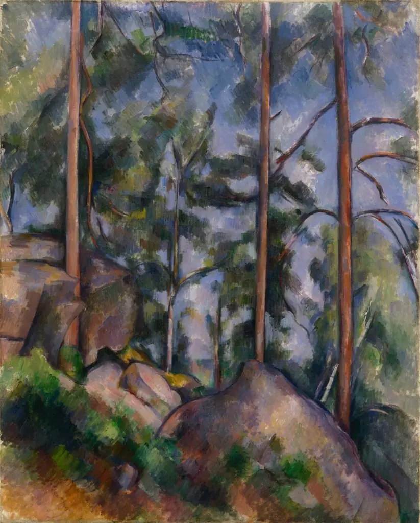 Pines and Rocks, Fontainebleau, by Paul Cezanne