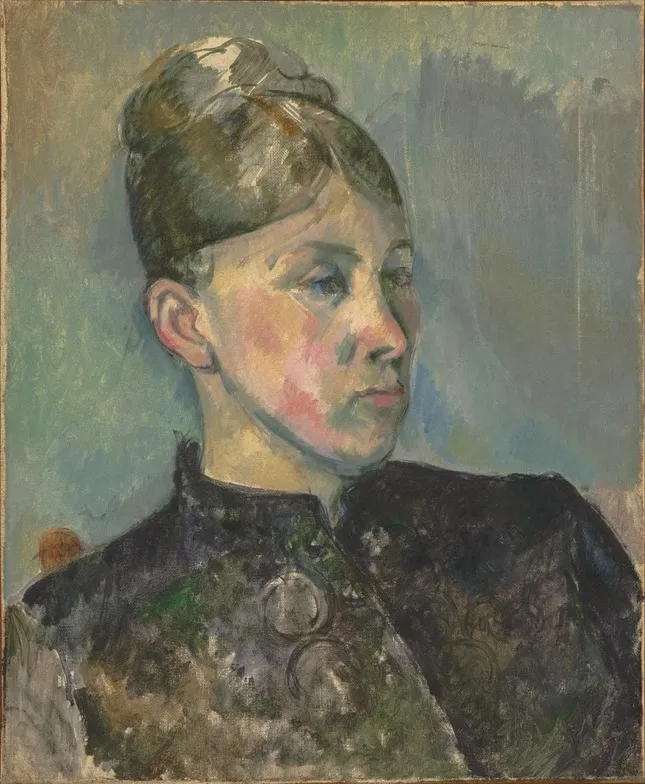 Portrait of Madame Cézanne, by Paul Cezanne, oil, 1893