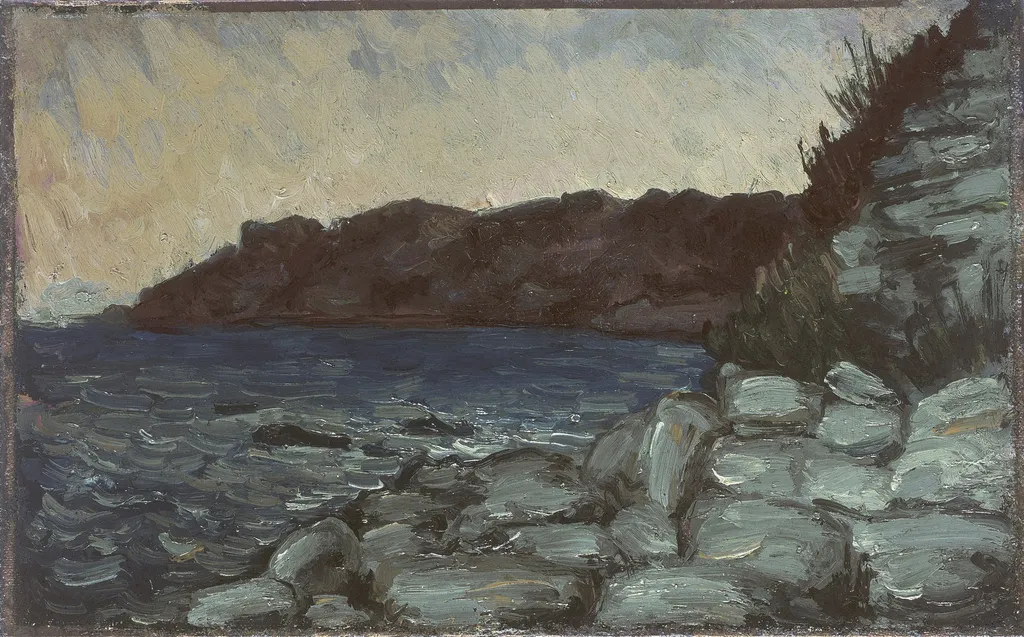 Rocks, L'Estaque, by Paul Cezanne, oil, 1865