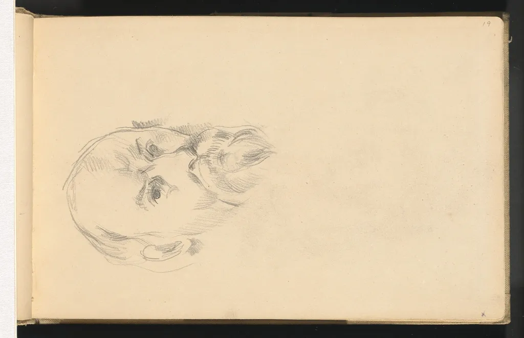 Self-Portrait, by Paul Cezanne, graphite, 1895
