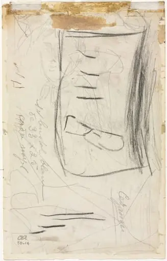 Sketch of Madame Cézanne (verso), by Paul Cezanne
