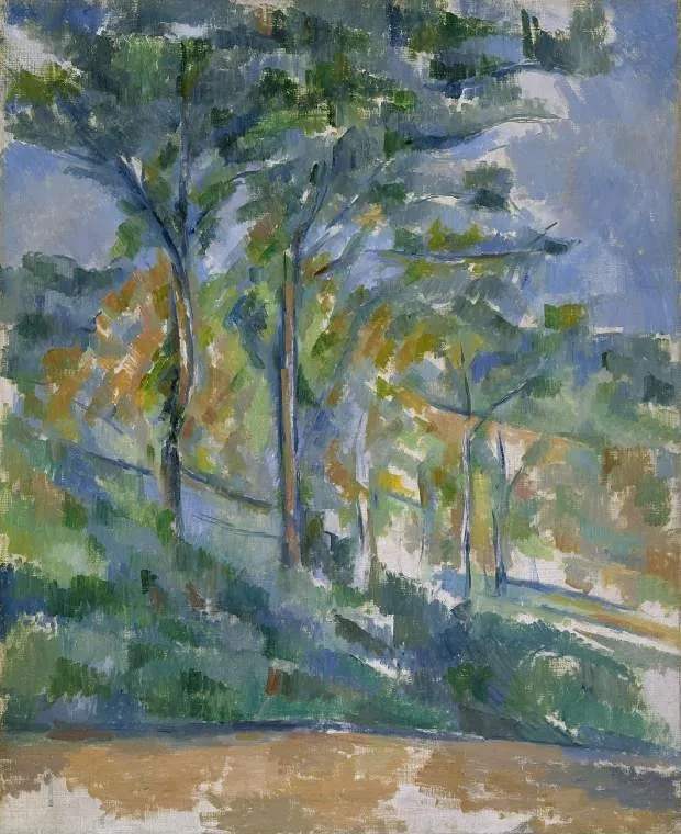 Sous-bois – La Forêt, by Paul Cezanne, oil, 1902