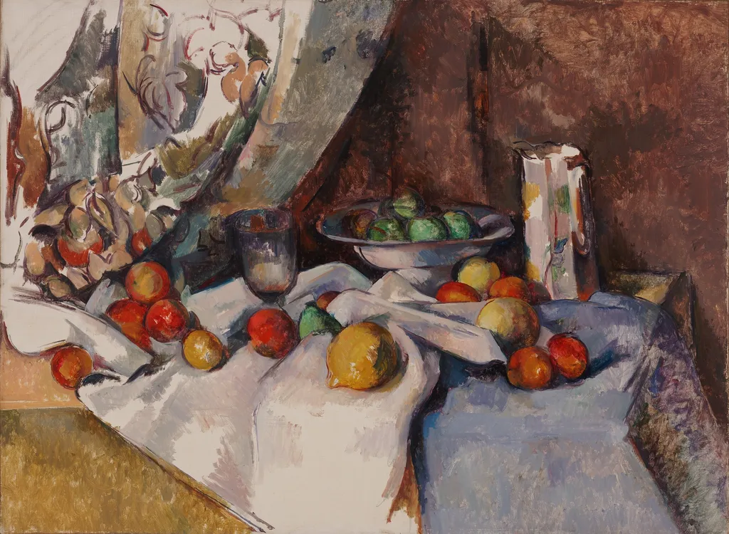 Still Life with Apples, by Paul Cezanne, oil, 1898