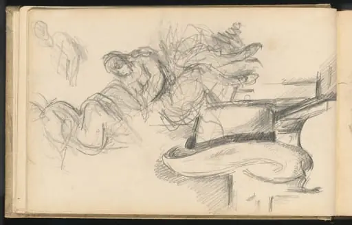 Studies Including a Straw Hat, by Paul Cezanne