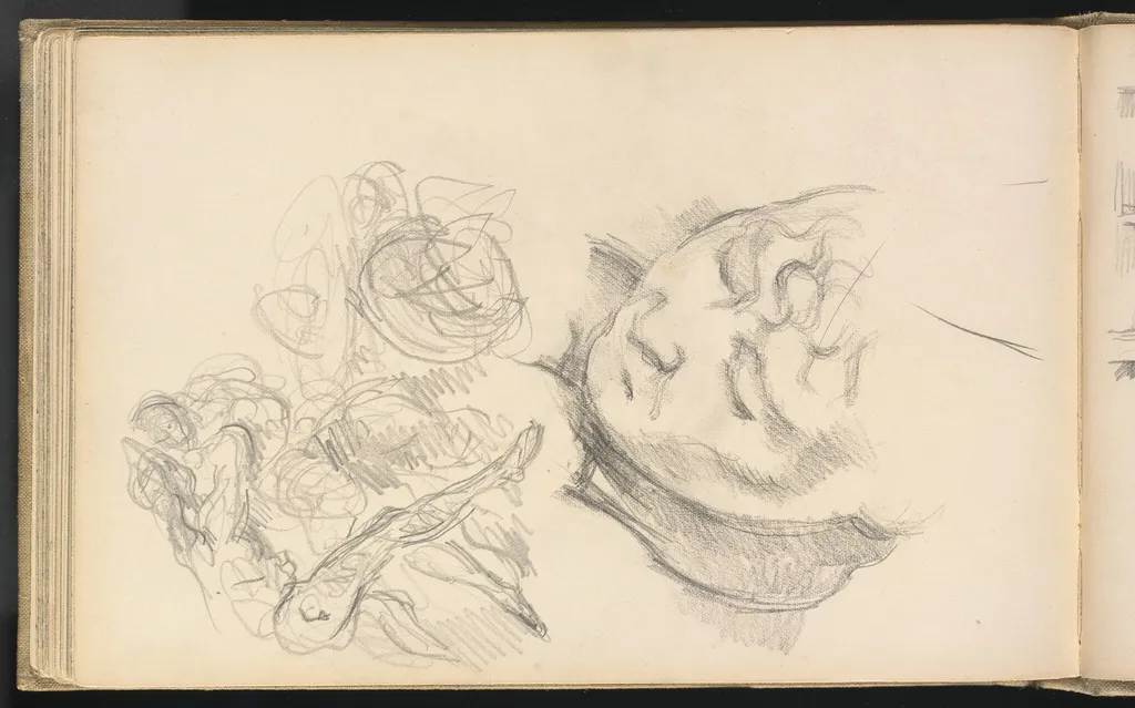 Studies Including Madame Cezanne, by Paul Cezanne, graphite, 1886