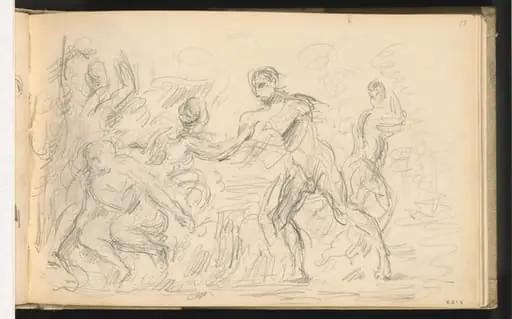 Study for "The Judgement of Paris" or "The Amorous Shepherd", by Paul Cezanne
