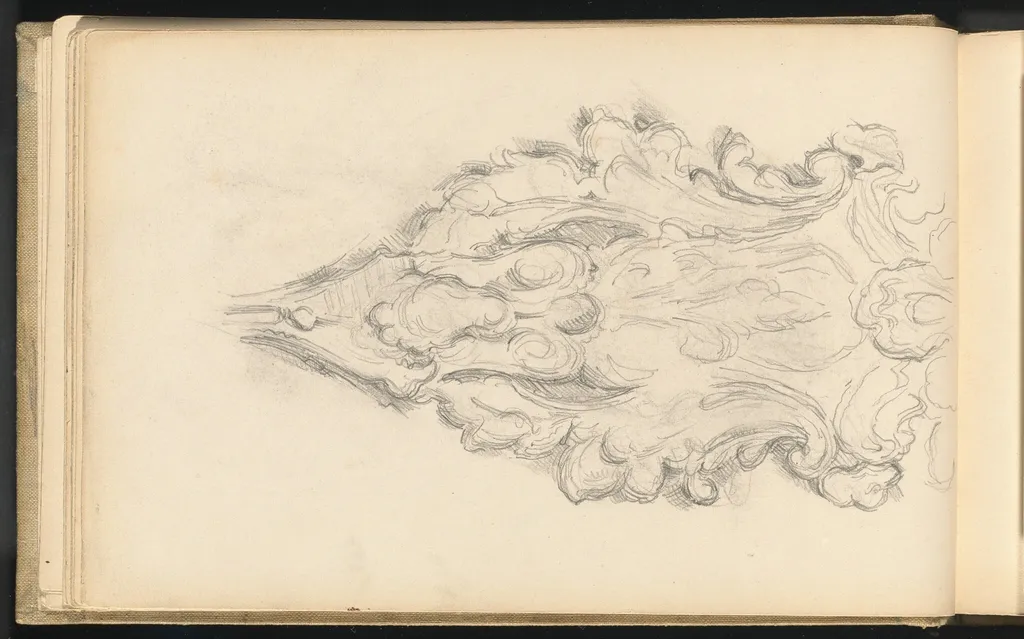 Study of a Decorative Ornament, by Paul Cezanne, graphite, 1880