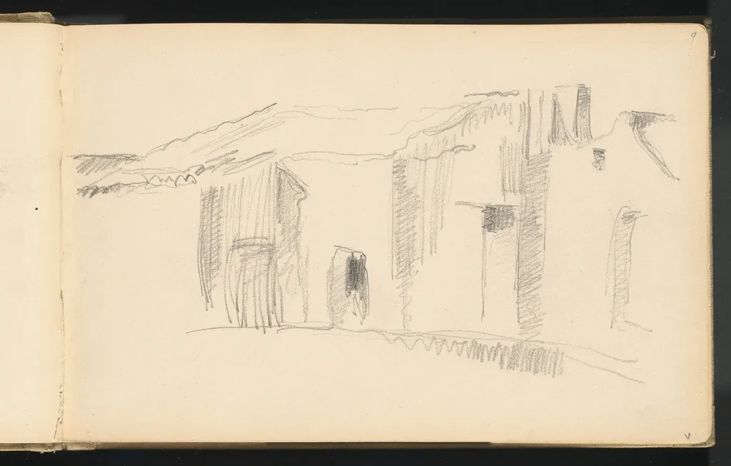Study of Houses, by Paul Cezanne, graphite, 1880