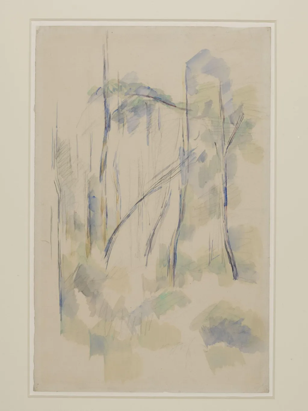 Study of Trees (Sous Bois), by Paul Cezanne, watercolor, 1888
