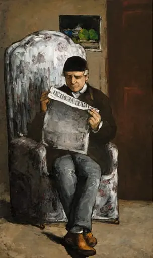 The Artist's Father, Reading "L'Événement", by Paul Cezanne, 1866