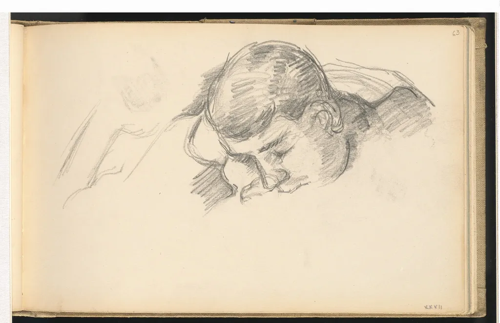 The Artist's Son Reading, by Paul Cezanne, graphite, 1887