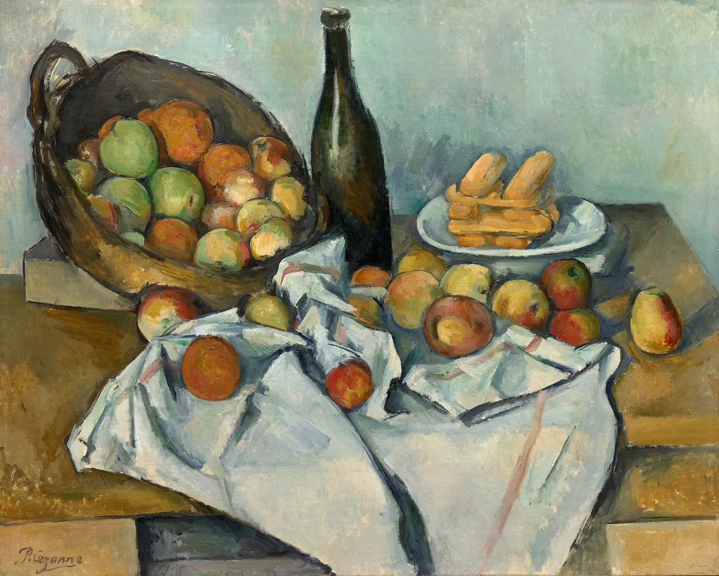 The Basket of Apples, by Paul Cezanne, oil, 1897