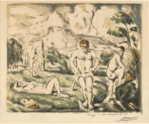 The Bathers (Large Plate), by Paul Cezanne