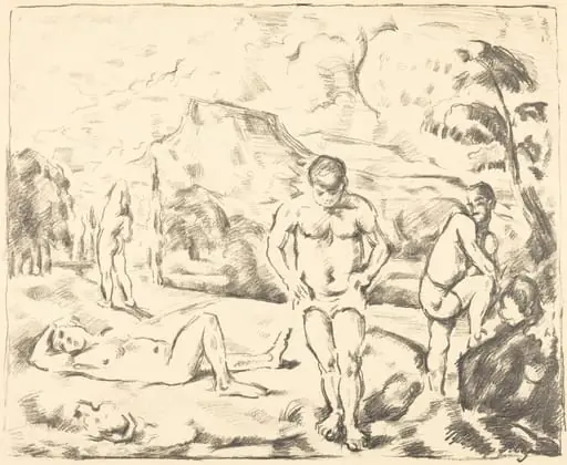 The Bathers (Large Plate), by Paul Cezanne