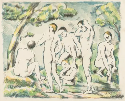 The Bathers (Small Plate), by Paul Cezanne