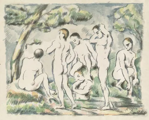 The Bathers (Small Plate), by Paul Cezanne