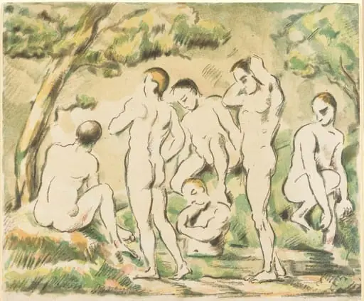 The Bathers (Small Plate), by Paul Cezanne